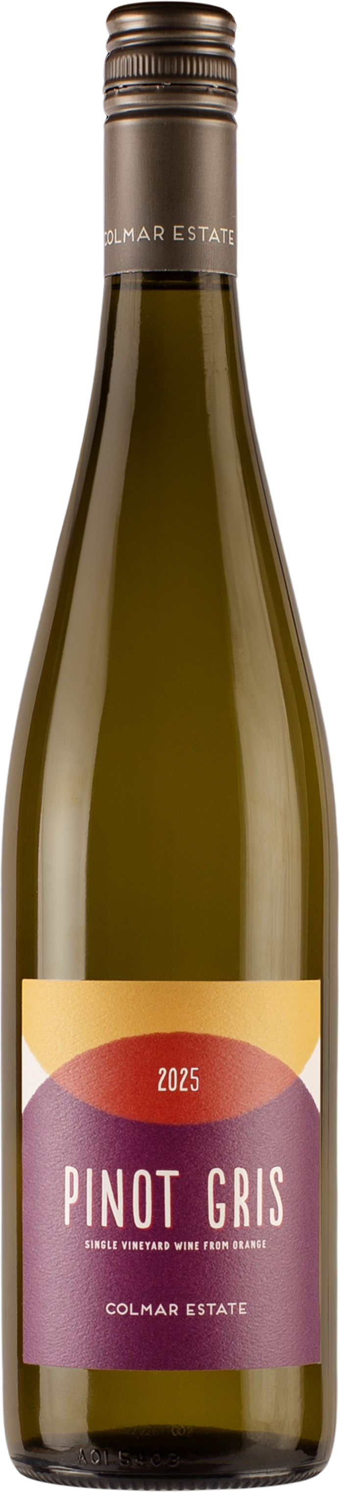 Colmar Estate Pinot Gris  2025 Orange bottle
